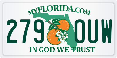 FL license plate 2790UW