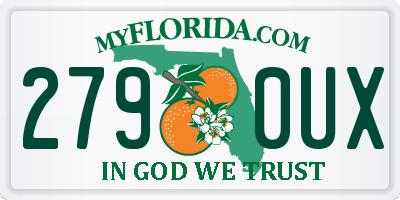FL license plate 2790UX