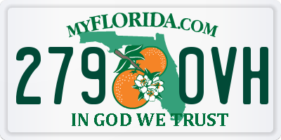 FL license plate 2790VH
