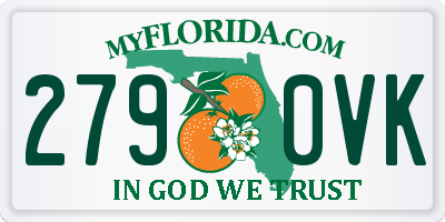 FL license plate 2790VK
