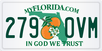 FL license plate 2790VM