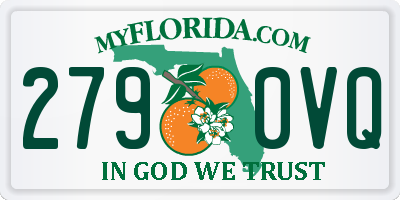 FL license plate 2790VQ