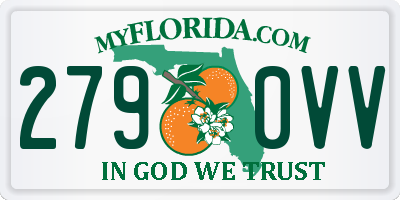 FL license plate 2790VV
