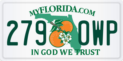 FL license plate 2790WP