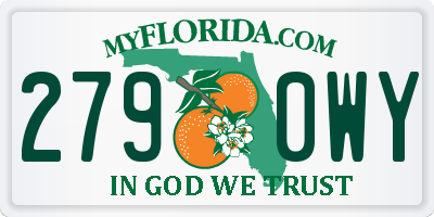 FL license plate 2790WY