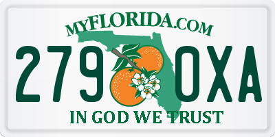 FL license plate 2790XA