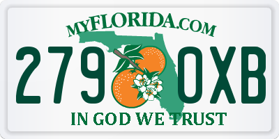 FL license plate 2790XB