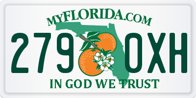 FL license plate 2790XH