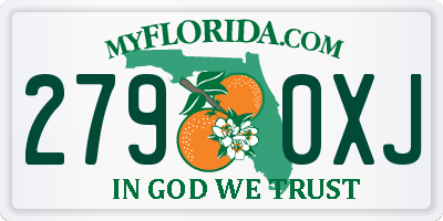 FL license plate 2790XJ