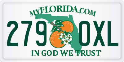 FL license plate 2790XL