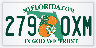 FL license plate 2790XM