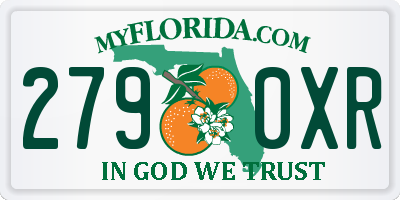 FL license plate 2790XR