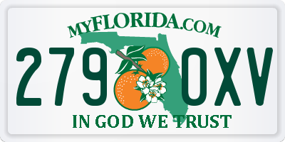 FL license plate 2790XV