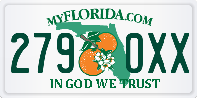 FL license plate 2790XX