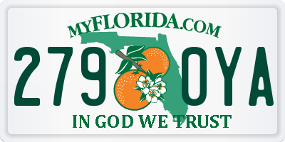 FL license plate 2790YA