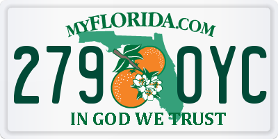 FL license plate 2790YC