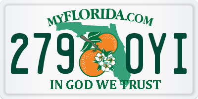 FL license plate 2790YI