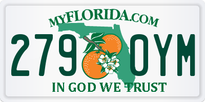 FL license plate 2790YM
