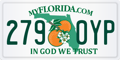 FL license plate 2790YP