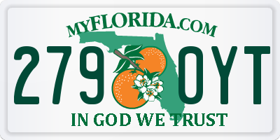FL license plate 2790YT