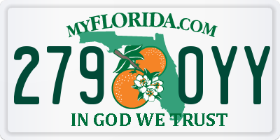 FL license plate 2790YY