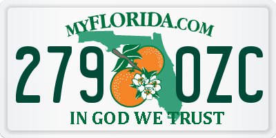 FL license plate 2790ZC