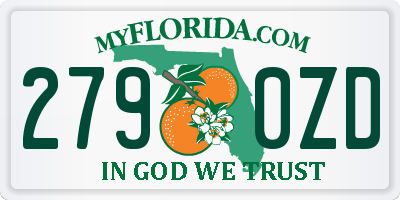 FL license plate 2790ZD