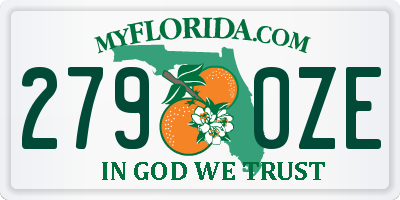 FL license plate 2790ZE