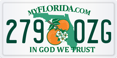 FL license plate 2790ZG