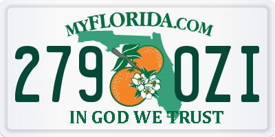 FL license plate 2790ZI