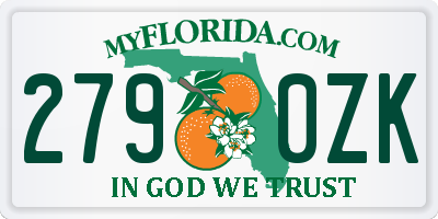 FL license plate 2790ZK