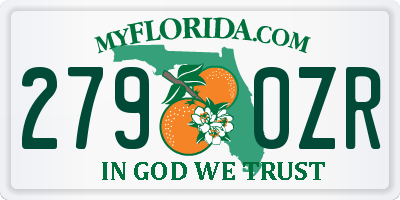 FL license plate 2790ZR