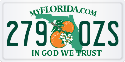 FL license plate 2790ZS