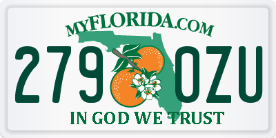 FL license plate 2790ZU