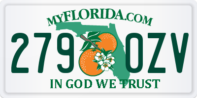 FL license plate 2790ZV