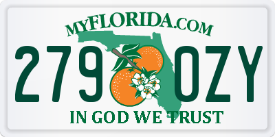 FL license plate 2790ZY