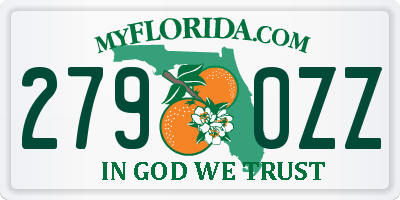 FL license plate 2790ZZ