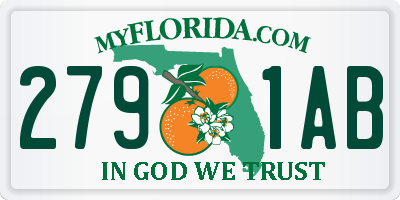 FL license plate 2791AB