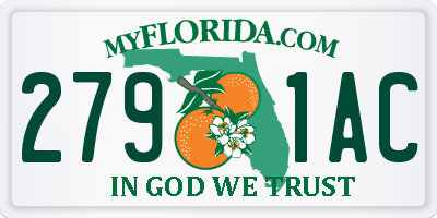 FL license plate 2791AC