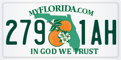 FL license plate 2791AH