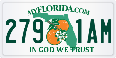 FL license plate 2791AM
