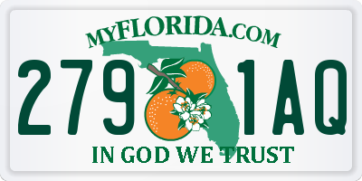 FL license plate 2791AQ