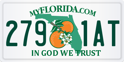 FL license plate 2791AT
