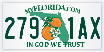 FL license plate 2791AX
