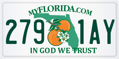FL license plate 2791AY