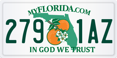 FL license plate 2791AZ
