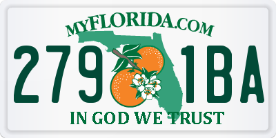 FL license plate 2791BA