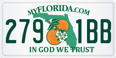 FL license plate 2791BB