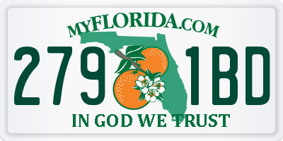 FL license plate 2791BD