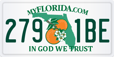 FL license plate 2791BE